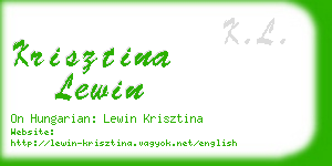 krisztina lewin business card